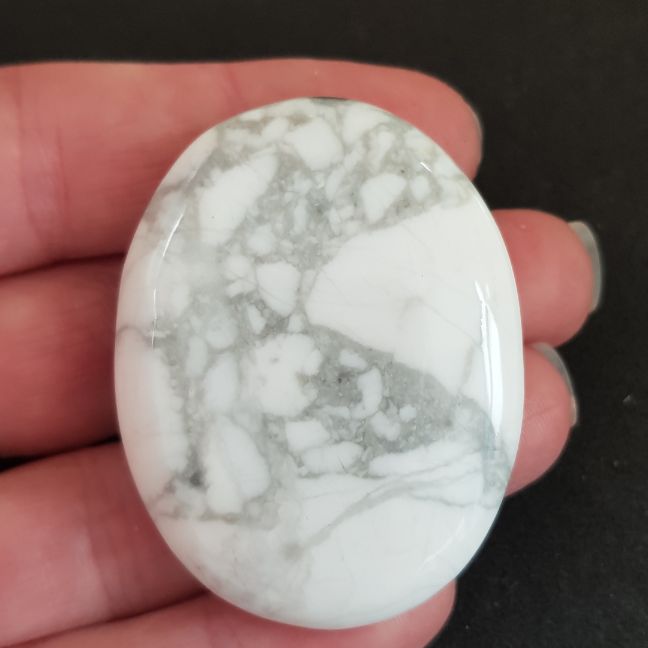 Pocket Palm Stone - White Howlite Pocket Palm Stone - White Howlite